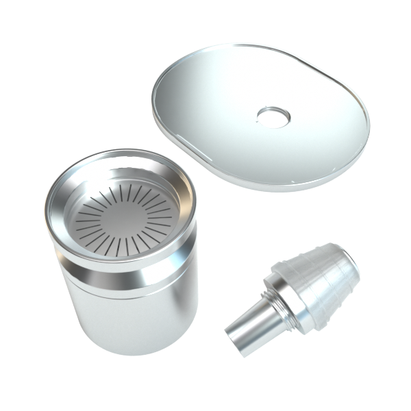 Polished Silver Infusion Chamber Assembly